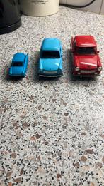 Te koop 3 Trabant,s, Hobby en Vrije tijd, Modelauto's | Overige schalen, Ophalen, Zo goed als nieuw, Auto