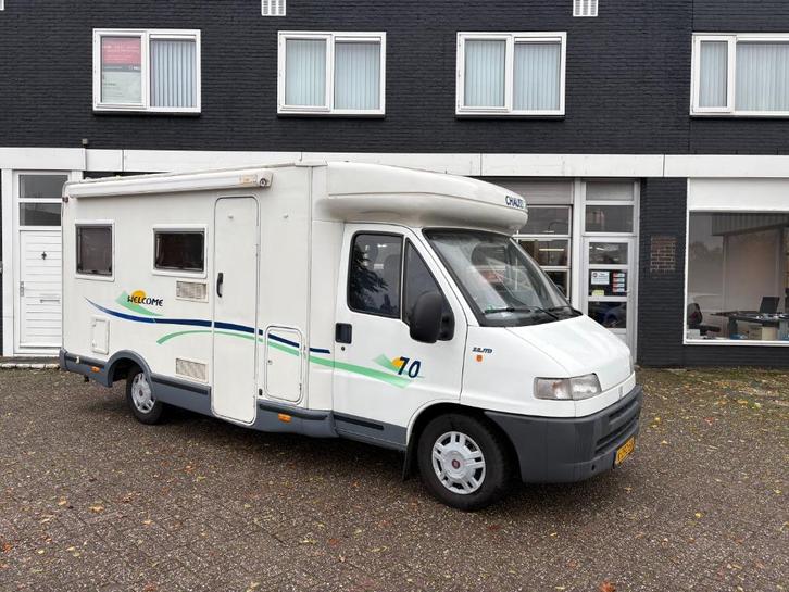Fiat Ducato Chausson Welcome 70 2002 128Pk | Camera | Luifel, Caravans en Kamperen, Campers, Bedrijf, tot en met 4, Half-integraal