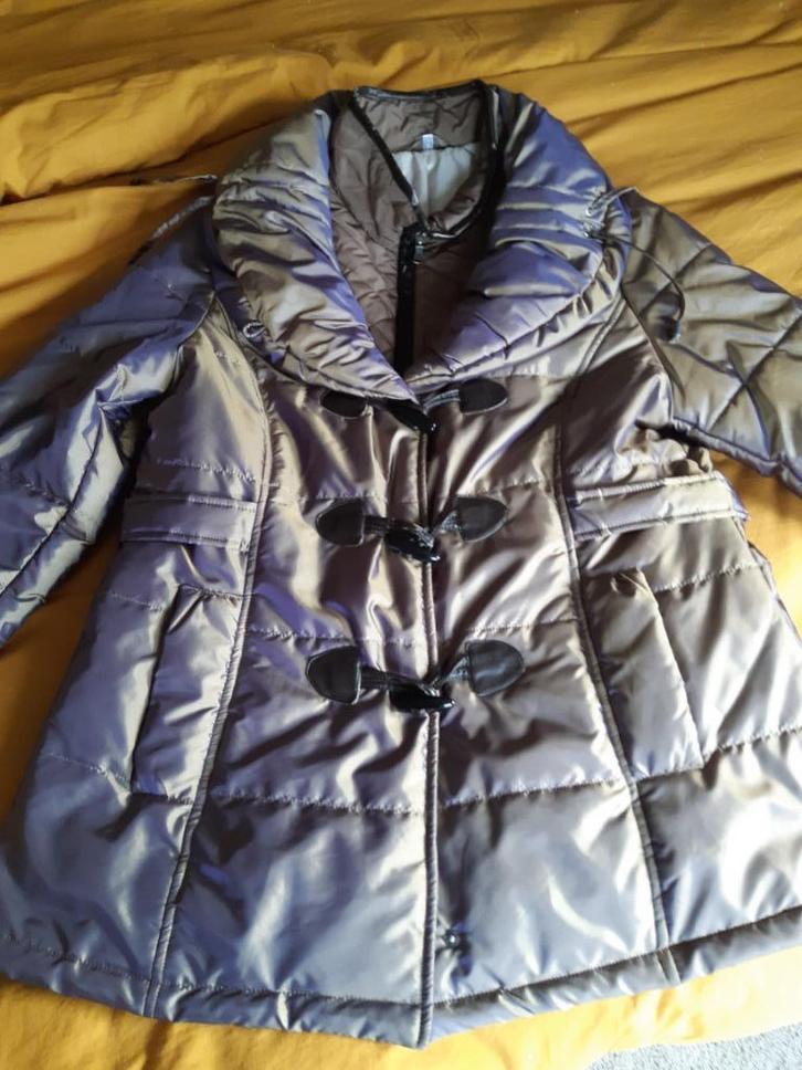 jas, Kleding | Dames, Jassen | Winter, Zo goed als nieuw, Maat 42/44 (L), Beige, Ophalen of Verzenden