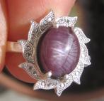 Robijn 5,85 krt %100 natuurlijk mooie design ring, Ophalen, Zo goed als nieuw, 17 tot 18, Met edelsteen