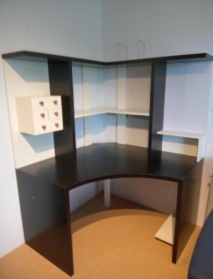 Weer beschikbaar: Hoekbureau (Micke), Huis en Inrichting, Kasten | Computermeubels, Gebruikt, Ophalen
