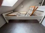 Wit bed met electrosch verstelbare lattenbodem (90x200), Huis en Inrichting, Ophalen, Verstelbaar, 90 cm, Eenpersoons