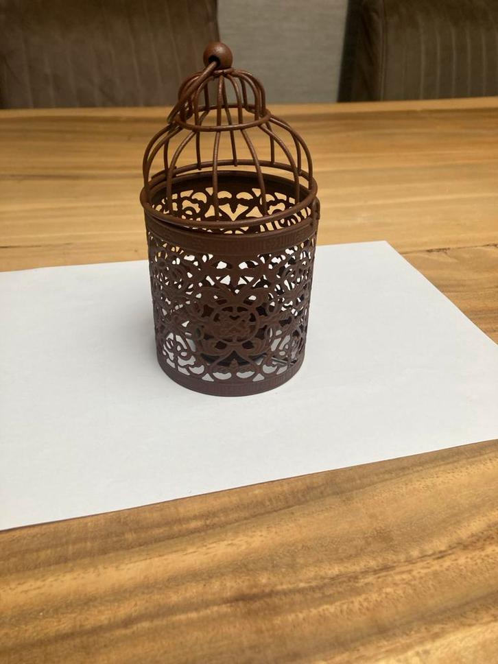Vogelkooi Decoratie - Roest Look, Huis en Inrichting, Woonaccessoires | Kandelaars en Kaarsen, Nieuw, Kandelaar, Minder dan 25 cm