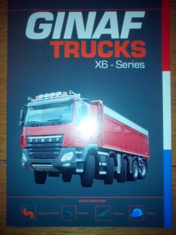 3x GINAF brochures/folders: X6 Euro 6 + X6 + Trucks in beeld beschikbaar voor biedingen