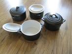 Mini stoofpotjes Aardewerk 4 stuks 6,5 cm hoog Diam. 12 cm, Ophalen, Nieuw, Overige materialen, Overige typen