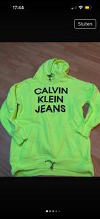 Calvin Klein Hoodie XS Fluor Geel/Groen, Calvin Klein, Geel, Ophalen of Verzenden, Zo goed als nieuw