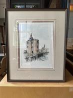 Oude ets / gravure van A. Wieringa, Drommedaris Enkhuizen, Ophalen
