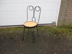 Vintage "ice cream parlor chair" / metalen stoel jaren 20, Ophalen, Gebruikt, Zwart, Eén