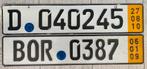 2x kentekenplaat Duitsland kurzzeitkennzeichen, Ophalen of Verzenden, Gebruikt, Auto's