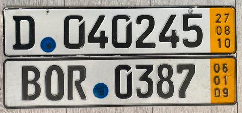2x kentekenplaat Duitsland kurzzeitkennzeichen, Verzamelen, Automerken, Motoren en Formule 1, Gebruikt, Auto's, Ophalen of Verzenden