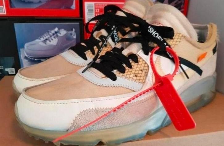 Nike air max off-white 90 the ten us 11,5 eu 45,5 gedragen, Kleding | Heren, Schoenen, Gedragen, Sneakers of Gympen, Zwart, Ophalen