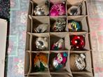 12 stuks hele oude glazen kerstballen, Ophalen of Verzenden, Gebruikt