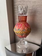 Handgemaakte vintage glazen kandelaar, Huis en Inrichting, Woonaccessoires | Kandelaars en Kaarsen, Overige materialen, Ophalen of Verzenden