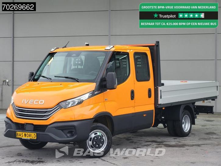 Iveco Daily 35C21 3.0 210PK 2025model Dubbel Cabine Open laa, Auto's, Bestelauto's, Bedrijf, Te koop, Airconditioning, Bluetooth