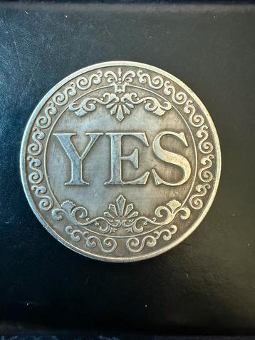 Yes/No coin - munt - coinflip - toss - Geluksmunt YES / NO beschikbaar voor biedingen