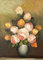 Leuk schilderij stilleven bloemen., Antiek en Kunst, Ophalen of Verzenden