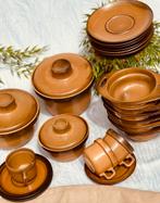 Vintage servies Driehoek Huizen Fokke Hamming Blaricum Deens, Gebruikt, Keramiek, Overige typen, Ophalen of Verzenden