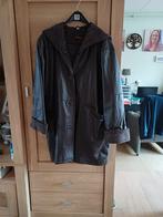 Lange Bruine Leren Damesjas - Maat 46/48, Kleding | Dames, Jassen | Zomer, Ophalen of Verzenden, Zo goed als nieuw, Maat 46/48 (XL) of groter