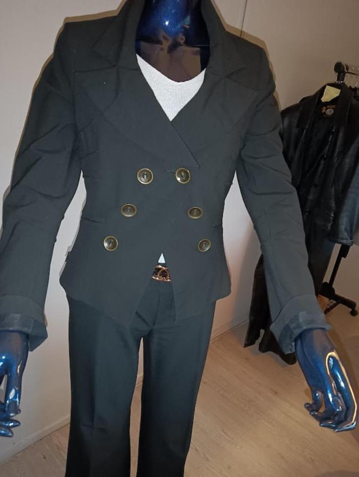 Broekpak, Kleding | Dames, Jasjes, Kostuums en Pakken, Gedragen, Kostuum of Pak, Maat 36 (S), Zwart, Ophalen