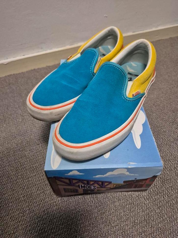 Simpsons Vans Instappers - Zo Goed Als Nieuw!, Kleding | Heren, Schoenen, Zo goed als nieuw, Blauw, Ophalen of Verzenden