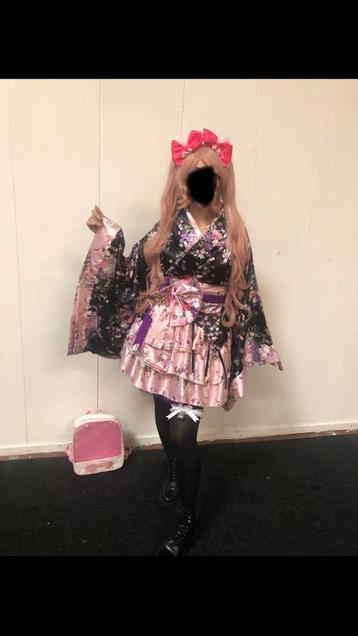 Cosplay anime manga Japanse lolita sexy kimono roze kawaii beschikbaar voor biedingen