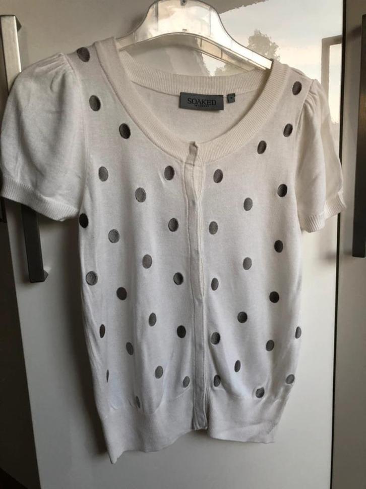 vest knitwear topje - polkadot stippen Soaked in Luxury, Kleding | Dames, Truien en Vesten, Zo goed als nieuw, Maat 36 (S), Wit