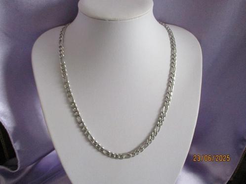 Cool Masculine Figaro halsketting, 60 cm, Sieraden, Tassen en Uiterlijk, Kettingen, Nieuw, Overige materialen, Zilver, Verzenden