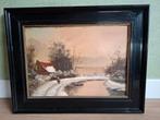 Sneeuwlandschap, gesigneerd, Antiek en Kunst, Ophalen