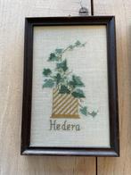 3 borduurwerk plantjes, Ophalen of Verzenden, Hout, Minder dan 50 cm, Minder dan 50 cm