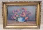 Tilly Moes schilderij  met bloemen  , 56 x 75 cm, Antiek en Kunst, Ophalen of Verzenden