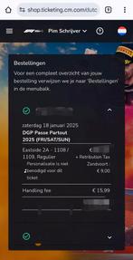 Passe partout 3 dagen Formule 1 Zandvoort, Tickets en Kaartjes, Eén persoon