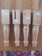 4 vurenhout brocante tafelpoten. 45 cm., Minder dan 50 cm, 50 tot 100 cm, Rond, Nieuw