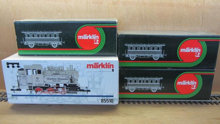Märklin spoor 1 : museumlocomotief + 1e 3 wagons  - digitaal, Hobby en Vrije tijd, Modeltreinen | Overige schalen, Gebruikt, Treinset