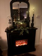 Sier openhaard met spiegel, Ophalen of Verzenden, Zo goed als nieuw, Vrijstaande haard, Houthaard