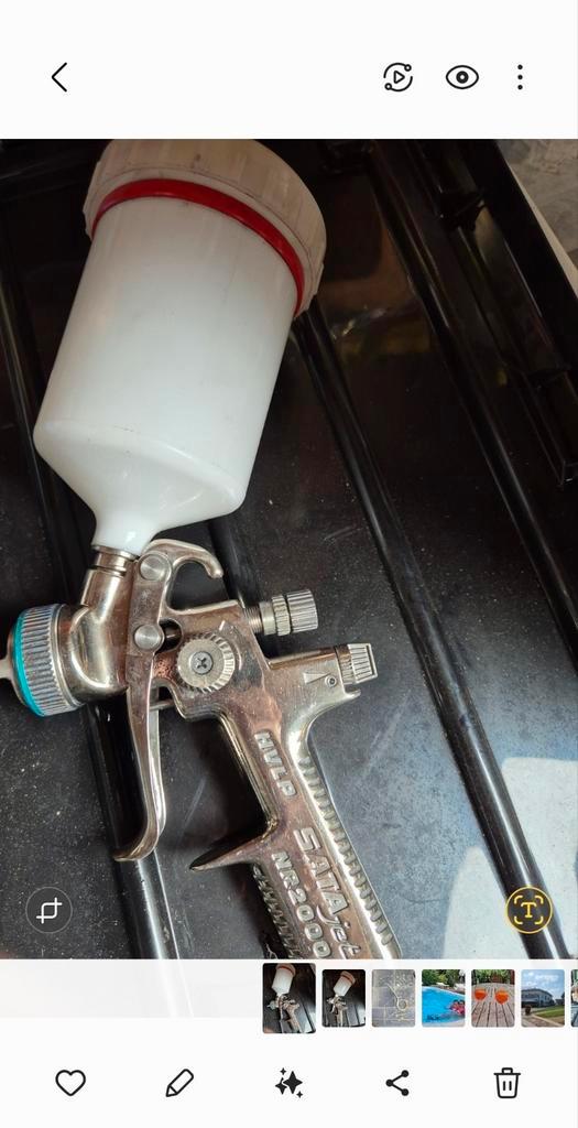 Autolak pistool met beker izgs 2x nozzle set (nieuw waren ze, Auto-onderdelen, Carrosserie en Plaatwerk, Bumper, Voor, Nieuw, Ophalen