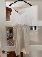 Chic dress, whie camisole & gold skirt, Kleding | Dames, Wit, Nieuw, Maat 36 (S), Boven de knie