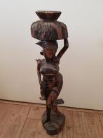 houten beeld vrouw coromandelhout, Antiek en Kunst, Kunst | Beelden en Houtsnijwerken, Ophalen of Verzenden