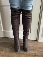 Jumex kneeboots. Grijs. Maat 36., Kleding | Dames, Schoenen, Verzenden, Zo goed als nieuw, Grijs