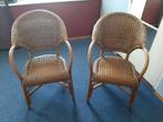 2 Rieten stoelen, zoals op de foto, met dekje., Ophalen, Gebruikt, Twee, Overige kleuren