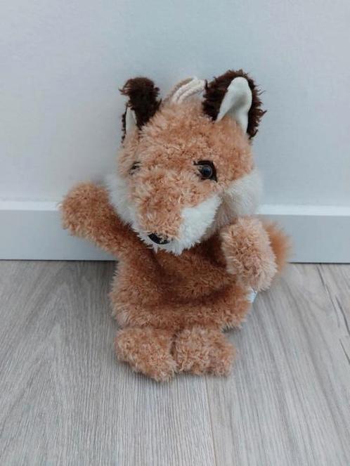 Knuffel handpop Hema vos Vosje bruin K9240, Kinderen en Baby's, Speelgoed | Knuffels en Pluche, Zo goed als nieuw, Beer, Ophalen of Verzenden