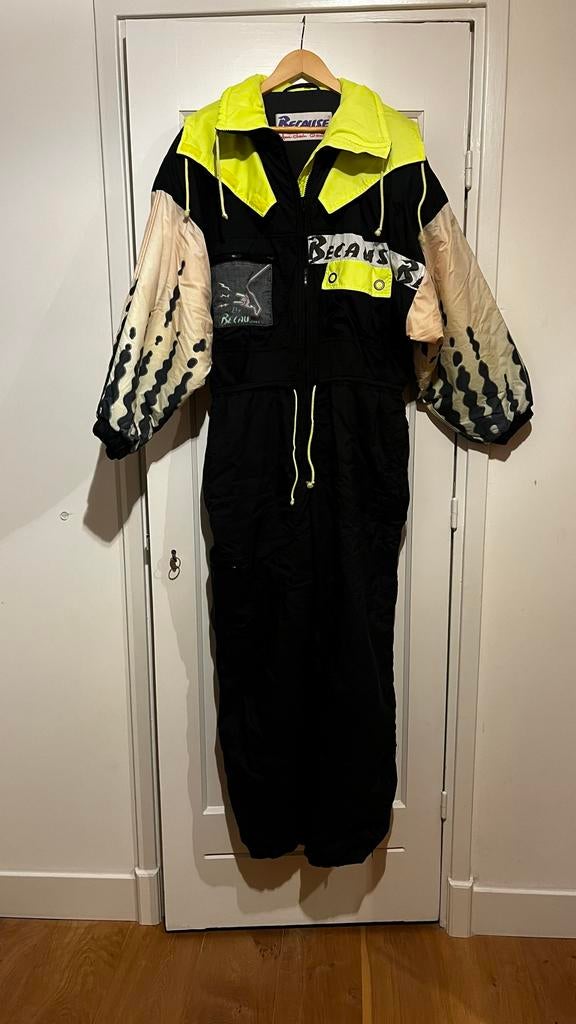 Vintage retro fout skipak jaren 80 - Maat 38/40, Kleding | Dames, Wintersportkleding, Ophalen of Verzenden, Gedragen, Maat 38/40 (M)