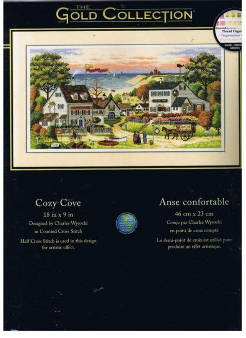 Borduurpakket Cozy Cove van Dimensions Gold, Hobby en Vrije tijd, Borduren en Borduurmachines, Nieuw, Borduurpakket, Ophalen of Verzenden