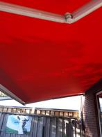 Degelijk  zonnescherm doek 427 cm breed, Ophalen, Gebruikt, Knikarmscherm