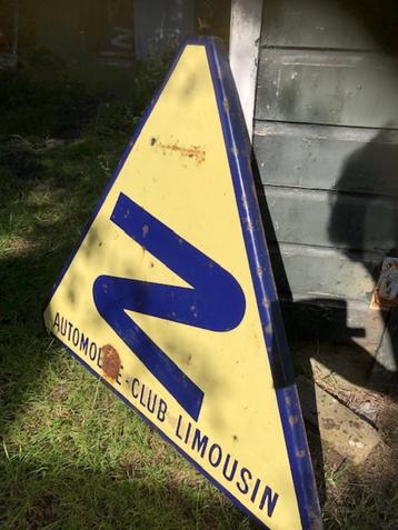 Mooi emaille Frans verkeersbord uit de Limousine beschikbaar voor biedingen