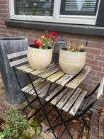 2 Hele mooie bloempotten zgan, Tuin en Terras, Ophalen, Rond, Binnen, Zo goed als nieuw