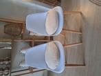 4 witte kuipstoelen, Ophalen, Zo goed als nieuw, Wit