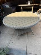 Ronde, stevige tuintafel, Tuin en Terras, Ophalen of Verzenden, Zo goed als nieuw, Rond, Wicker