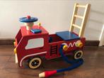 Loopauto brandweer, brandweerauto, Kinderen en Baby's, Speelgoed | Houten speelgoed, Gebruikt, Rij- of Hobbelspeelgoed, Ophalen