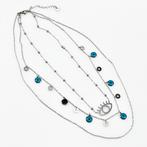 3 Lagen Ketting Dames RVS Zilverkleur Multilager Collier, Overige materialen, Verstelbaar, Birgitta-Gracht 33, 6465 EL Kerkrade, Nederland