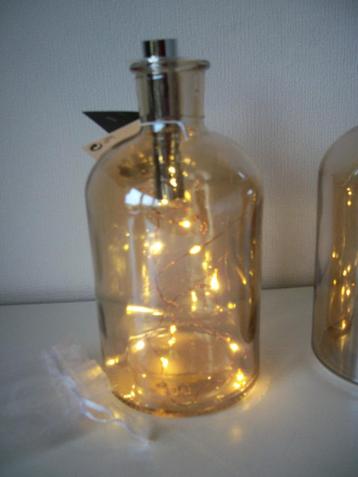 2x Decoratie Fles Led Verlichting 10 x 20 cm - Gusta - Nieuw beschikbaar voor biedingen